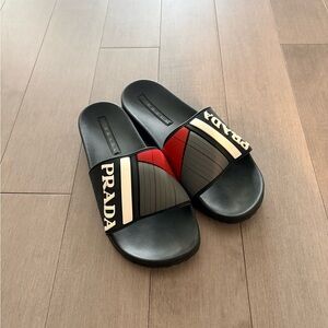 Prada Rubber Slide Sandals